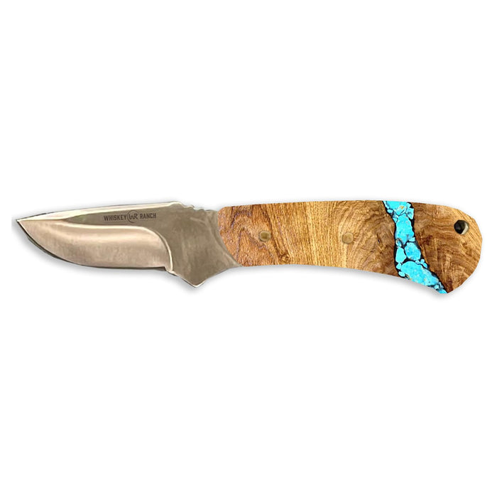 Mini Skinner 440 Steel Fixed Blade Knife w/Leather Sheath