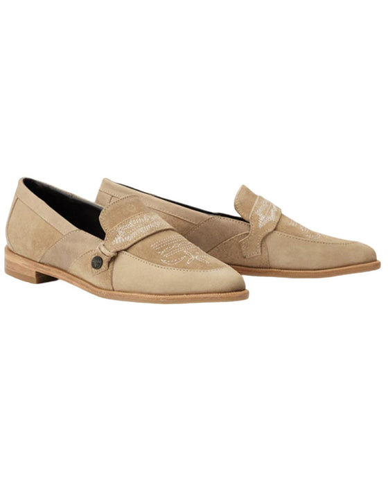 Latte Suede Martingale Loafer