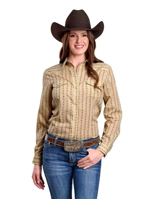 Women's Western Shirt Long Sleeve Floral Print