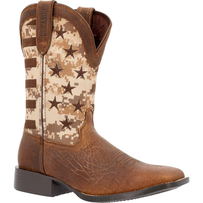 Mens Westward Digi Camo Stars Stripes Square ToeBoots