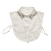 Women's White Jewel Corporate Collar