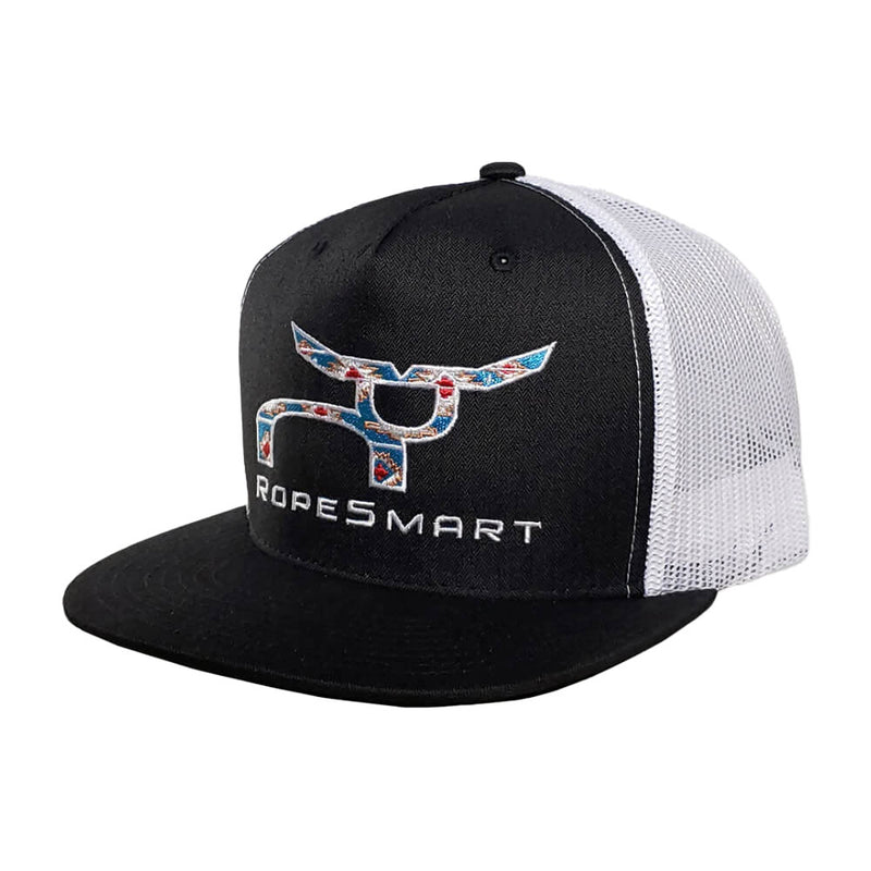 Santa Fe Logo Embroidered Black Trucker Cap