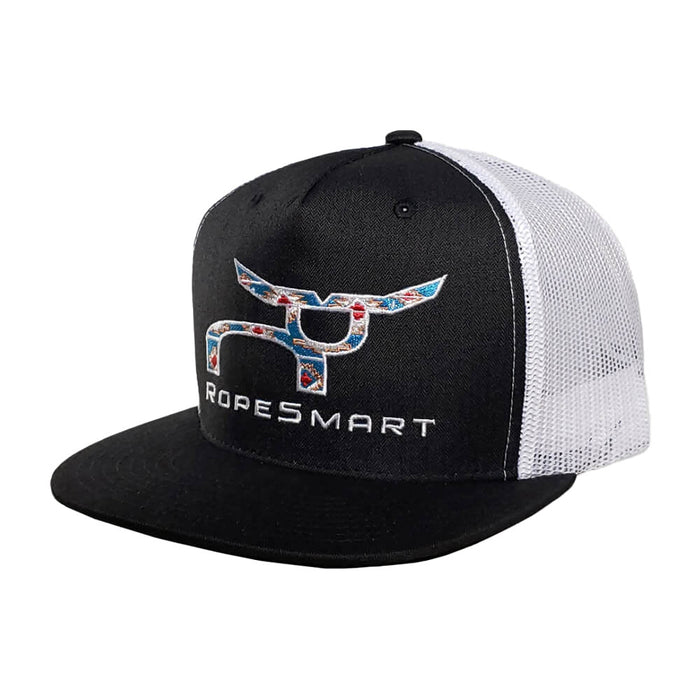 Santa Fe Logo Embroidered Black Trucker Cap