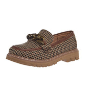 Women's Not Literally Black Tan Houndstooth Shoe