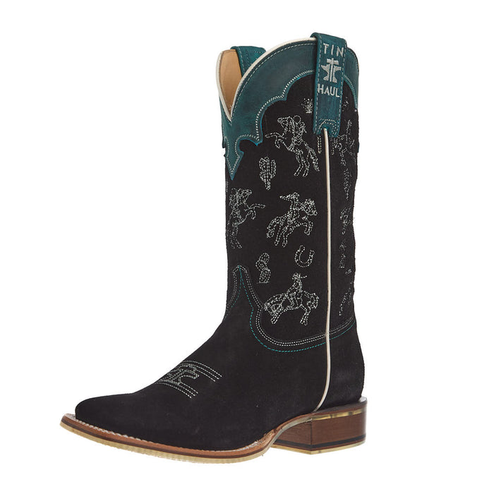 Women's Black Sueded Vamp 11In Black Top Boot