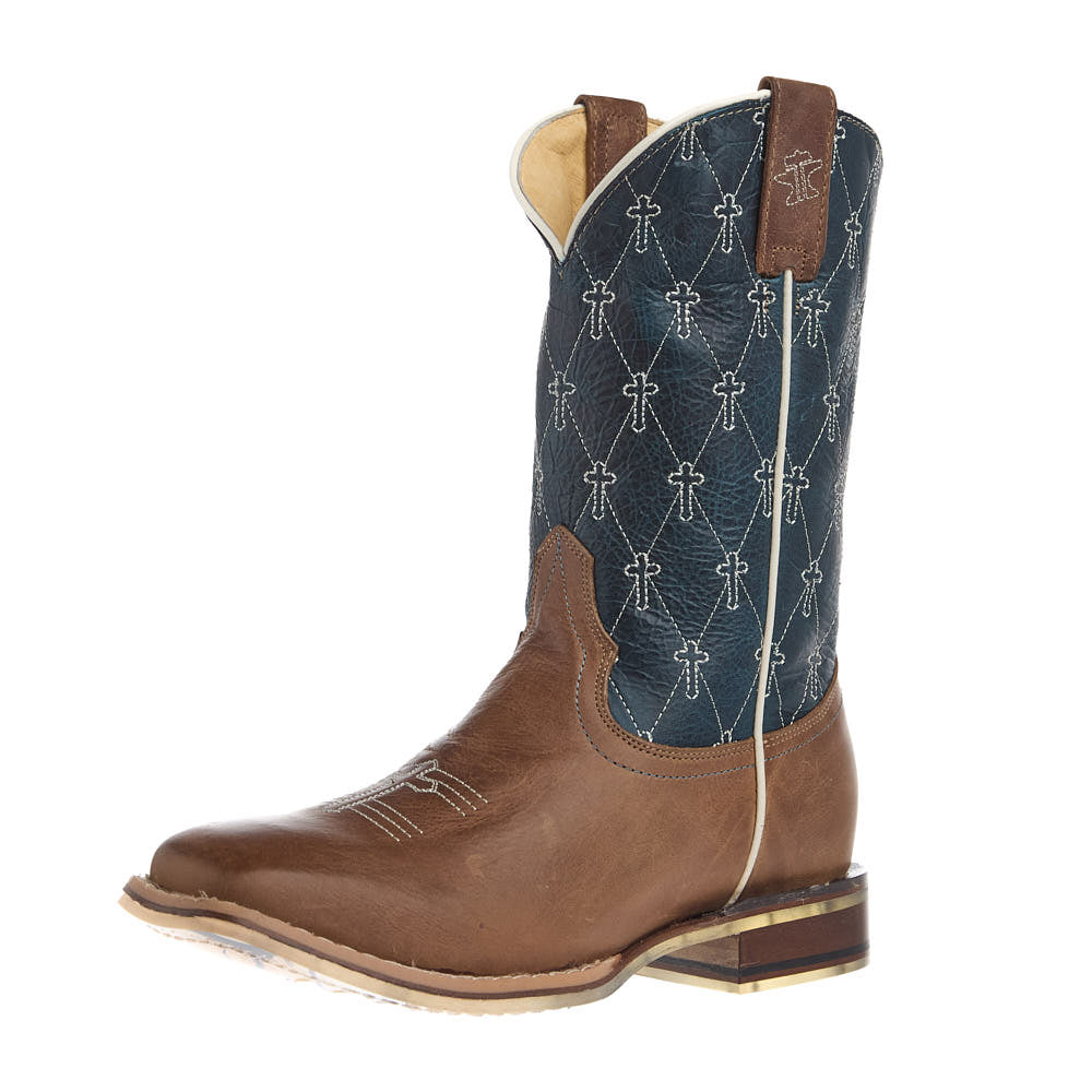 Tin Haul Youth Criss Cross Cross Brown Square Toe Just Believe