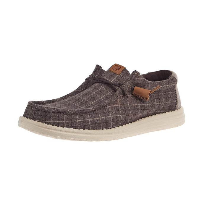 Men's Wally Brown Plaid Corduroy Casual