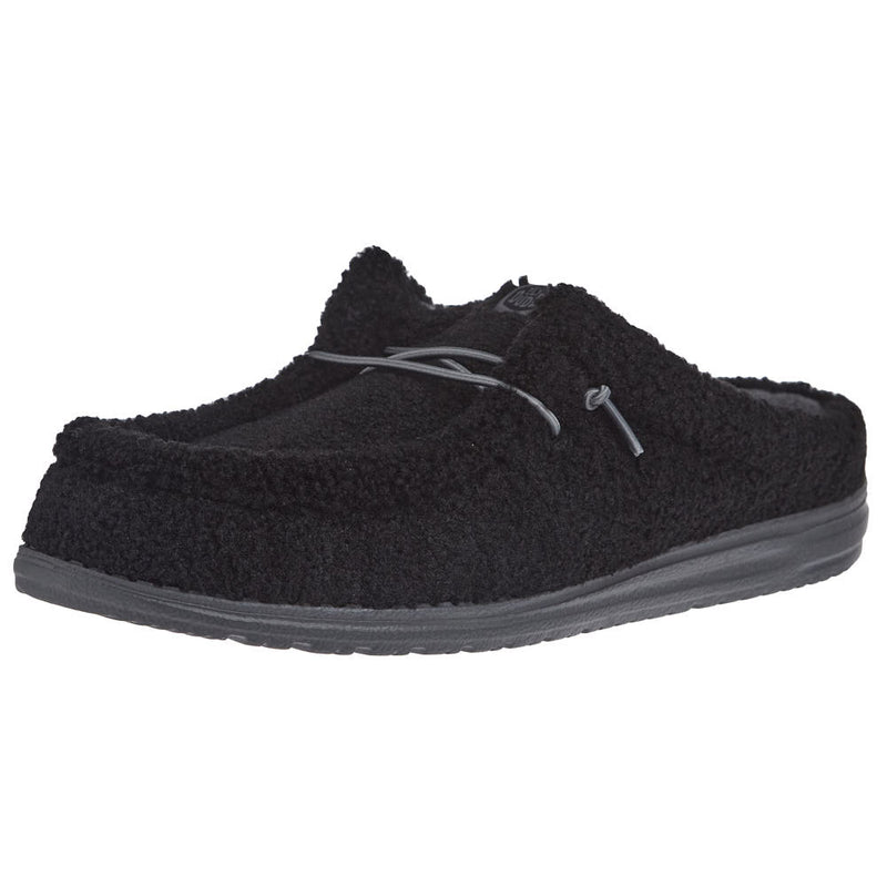 Men's Wally Slip Black Sherpa