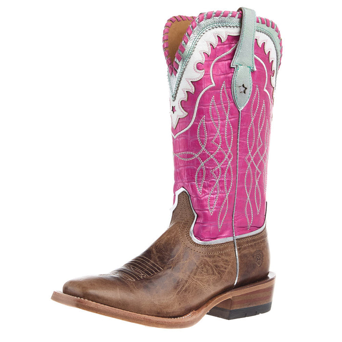 Women's Riata Fawn Vamp 12in Knockout Pink Boot