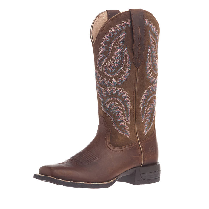 Women's Cattle Caite Distressed Brown Vamp 12in Matching Top Boot