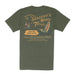 Men's Army Green Hand Tied Tee Shirt