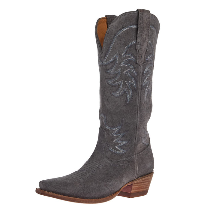 Women's Annie Charcoal Suede Vamp 14In Charcoal Suede Top Boot