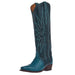 Women's Loretta Navy Full Quill Ostrich Vamp 17In Navy Top Boot