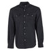 Men's Black Denim Long Sleeve Snap Shirt