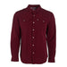 Men's Burgundy Long Sleeve Snap Shirt
