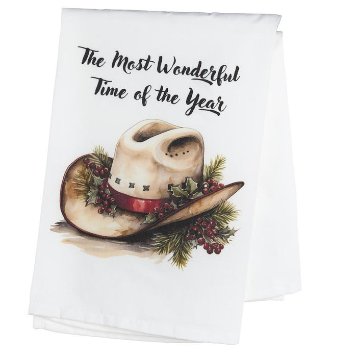 Cowboy Hat/Holly Tea Towel