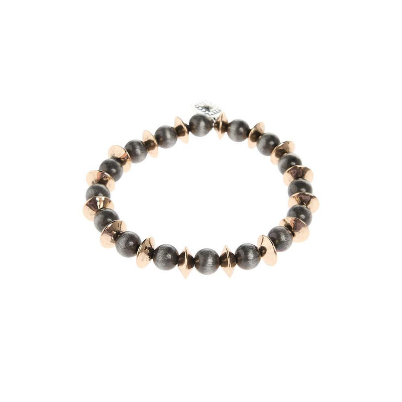 Navajo Pearl with Disc Stretch Bracelet