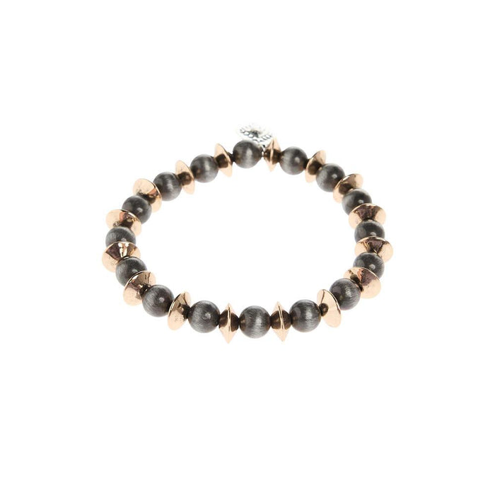 Navajo Pearl with Disc Stretch Bracelet
