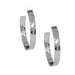 Silver Hammered Hoop Earrings