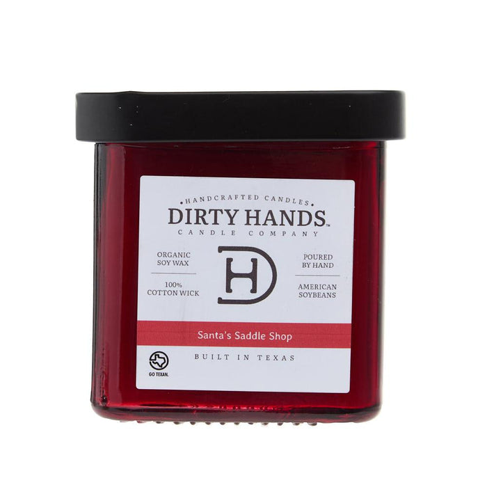 9oz Santas Saddle Shop Square Candle