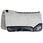 1 1/4 Inch Felt Saddle Pad with Smooth Black Wear Leathers