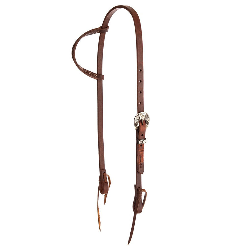 Silver Bar Buckle Single Ear Headstall