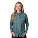 Women's Aqua Vented Pearl Snap Shirt