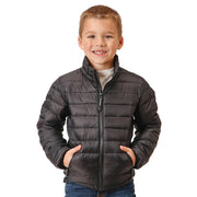 Boy's Crushable Parachute Black Jacket