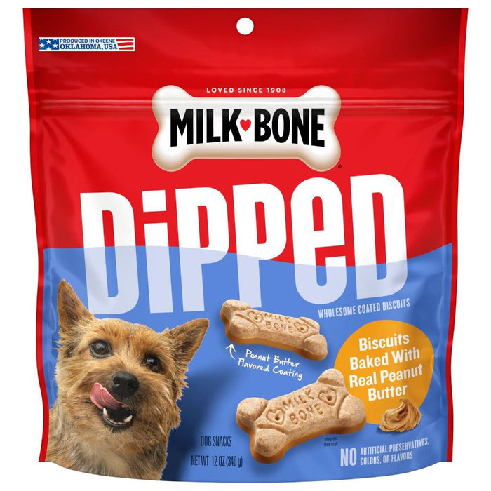 Milk-Bone Peanut Butter Dipped Dog Biscuits 12oz