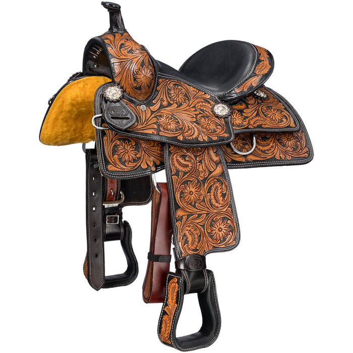 Royal King 12in Tooled Pleasure Youth Saddle