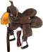 Royal King 12in Brisby Roughtout Youth Barrel Saddle