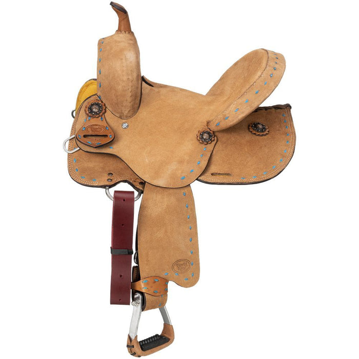 10in Medina Natural Roughout Kids Barrel Saddle