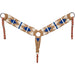 Tan Royal Blue Cream Wool Breast Collar