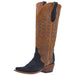 Women's Navy Roughout Vamp 14" Whiskey Top Boot
