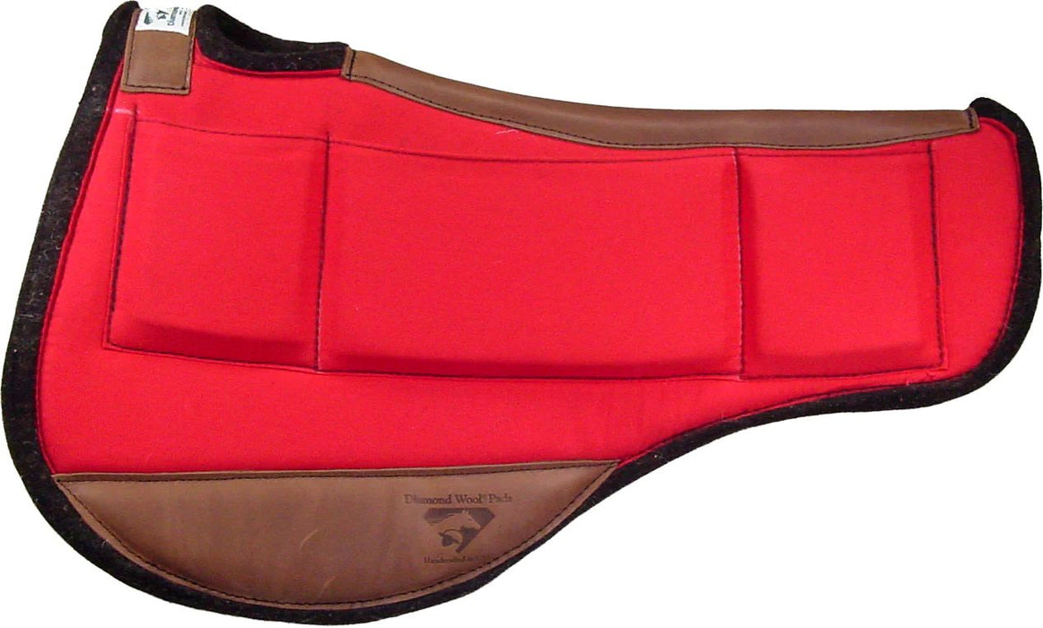 Red 1/2in Round Barrel Contour Relief Shim Saddle Pad