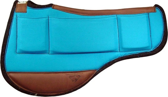 Turquoise 1/2in Round Barrel Contour Relief Shim Saddle Pad