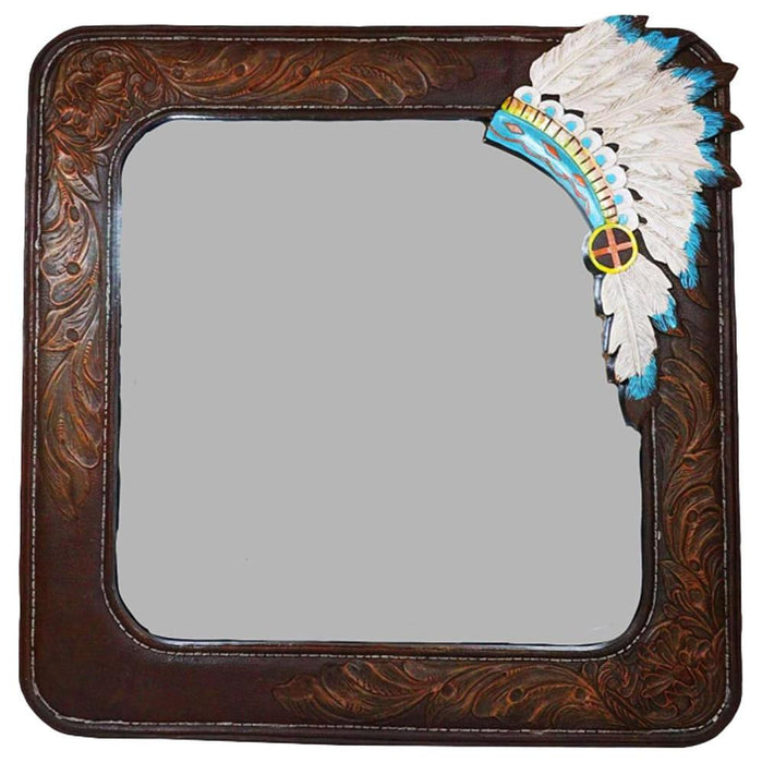 Rustic Southwestern Headdress Mirror 20x20