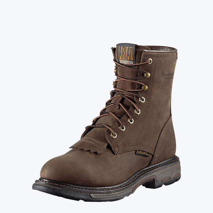 Men's WorkHog Oily Distressed Brown Waterproof Roper Soft Toe Work Boot