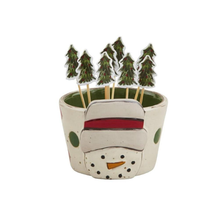 Snowman Tidbit/Toothpick Set