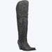 Women's Black Jilted Knee High Boots