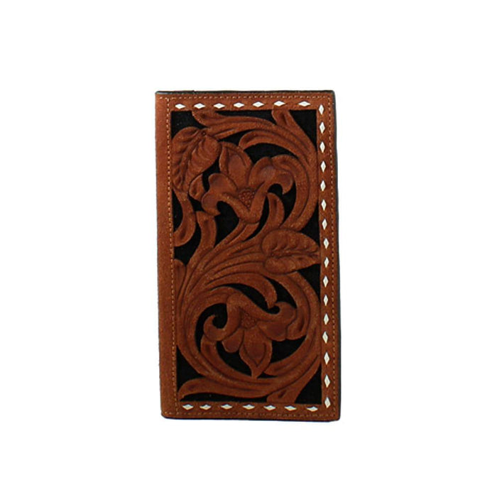 Men's Wallet Floral Filigree Brown