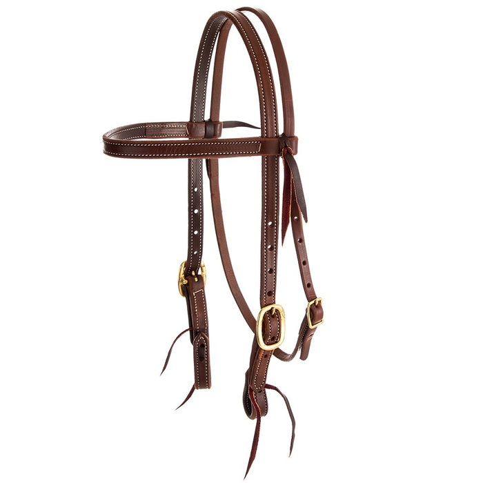 3/4" Oiled Harness Leather Browband Headstall