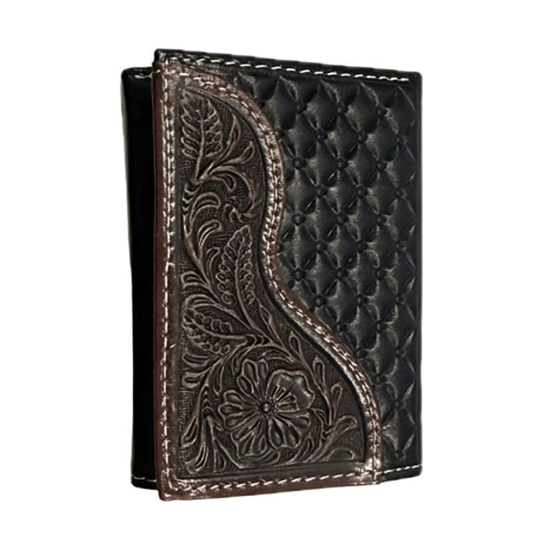 Nocona Tri-Fold Wallet Floral Overlay