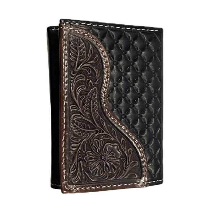Nocona Tri-Fold Wallet Floral Overlay