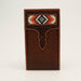 Mens Nocona Rodeo Basket Weave Diamond Beaded Wallet