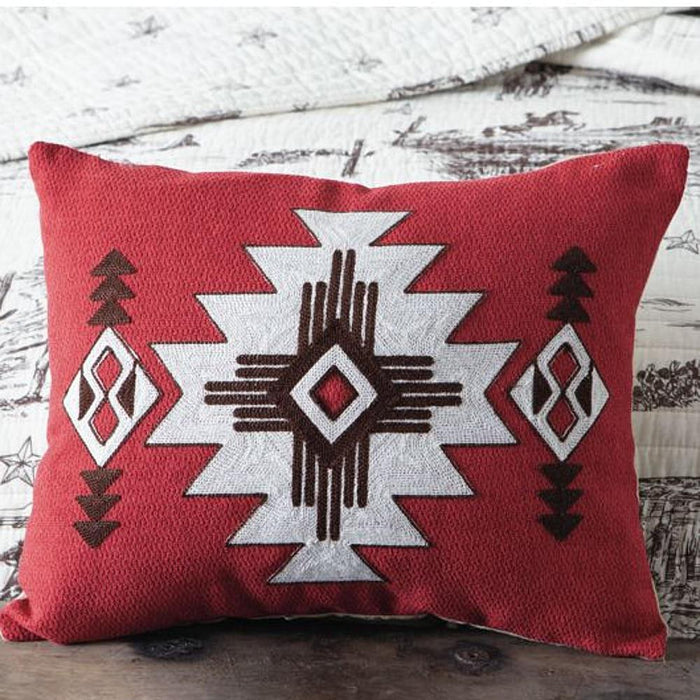 Tumbleweed Trail Red Aztec Pillow