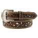 Men's Brown Calf Hair Underlay Belt