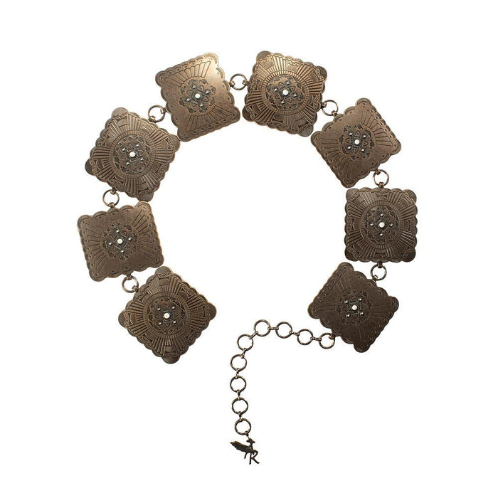 Women's Copper Large Rectangle Concho Belt