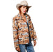 Women's Brown Jacquard Western Pattern Jacket