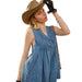 Women's Medium Wash Sleeveless Romper